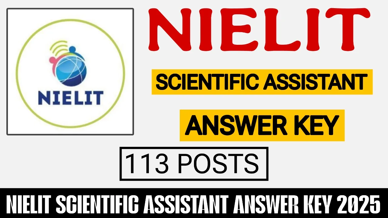 NIELIT Scientific Assistant Answer Key 2025